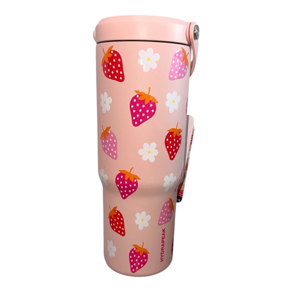 HYDRAPEAK Strawberry Design Artisan Collection Flip-Up Spout Top Summer Spring - Picture 2 of 3